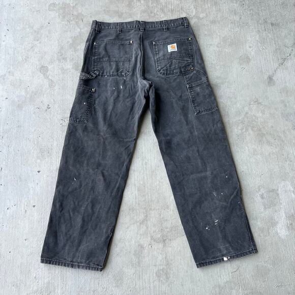 Vintage Y2K Carhartt black double knee work wear carpenter pants - Picture 6 of 10